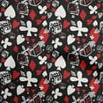 thumbnail image 1 of oneOone Rayon Red Fabric Poker Card Sewing Craft Projects Fabric Prints By Yard 56 Inch Wide, 1 of 4