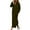 Army Green, variant on Antinious Women Solid Casual Hooded Pocket Side Split Breathable Dress
