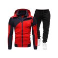 thumbnail image 1 of EYIIYE 2 Pcs Mens Sweatsuit Sets Zip  Hooded Jogging Track Suits, 1 of 4