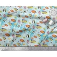thumbnail image 3 of Soimoi Cotton Duck Fabric Fish & Shells Ocean Printed Fabric 1 Yard 42 Inch Wide, 3 of 3
