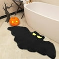 Halloween Bat Bath Mat （35*19in）Bats Bathroom Rug Decoration Black Gothic Gift Goth Gifts Room
