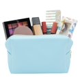 thumbnail image 4 of Bolsa de maquillaje Glamlily de piel sintética con cremallera, 3 colores pastel, 4 of 9