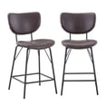 thumbnail image 5 of Jofran Owen Contemporary Modern Faux Leather Split-Back Upholstered Counter Height Barstool (Set of 2), 5 of 11