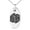 Silver, variant on Stainless Steel Letter D Initial 3D Cube Box Monogram Engraved Small Oval Charm Pendant Necklace