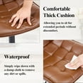thumbnail image 5 of FIRAVOE Bar Stools with Back Set of 4, Adjustable Counter Height Bar Stools, Swivel Barstools Faux Leather Bar Chairs for Kitchen Island, Brown, 5 of 9