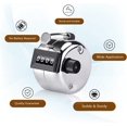 thumbnail image 2 of Veeki 12 Pack of Metal Hand Tally Counter,4-Digit Lap Counter Clicker, Manual Mechanical Handheld Pitch Click Counter with Finger Ring for School Event & Golf Sport, 2 of 6