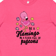 thumbnail image 4 of Inktastic Be a Flamingo in a Flock of Pigeons with Flowers Youth T-Shirt, 4 of 5