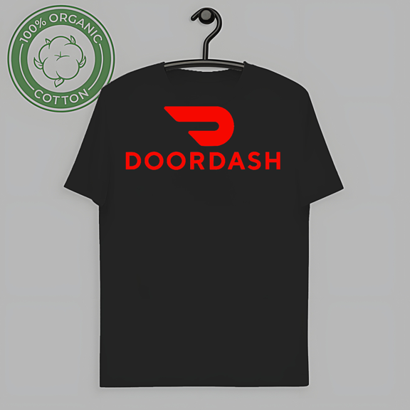 RARE Doordash Food Delivery Driver Men's Black T-Shirt Size S to 3XL-TH59940