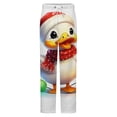 thumbnail image 5 of Christmas Duck Lights Decor Winter Female Pants Flannel High Waist Women Pants Lady Warm Straight Leg Plush Trousers, 5 of 7