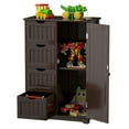 thumbnail image 6 of Gymax Bathroom Floor Cabinet Storage Organizer Cupboard w/ 4 Drawers Adjustable Shelf Brown, 6 of 10