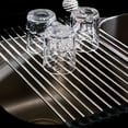 thumbnail image 3 of 19.7"(L)x13.0"(W) Multi-purpose Collapsible Dish Drying Rack, Collapsible Kitchen Sink Rack , Heat Resistant Over Kitchen Sink Metal Stainless Steel Over The Dish Drying Rack, Black, 3 of 10