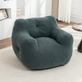thumbnail image 4 of SOULART 37.00" Bean Bag Chair, Green High-Density Foam Bean Bag Sofa with Armrests, Stuffed Comfy Chair for Adults in Living Room, Bedroom, Reading, 4 of 9