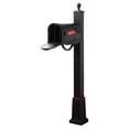 thumbnail image 4 of Special Lite Products SCB1005-SPK710-WRB3-BLK Hummingbird Curbside Mailbox & Springfield Mailbox Post with Base - Black, 4 of 4