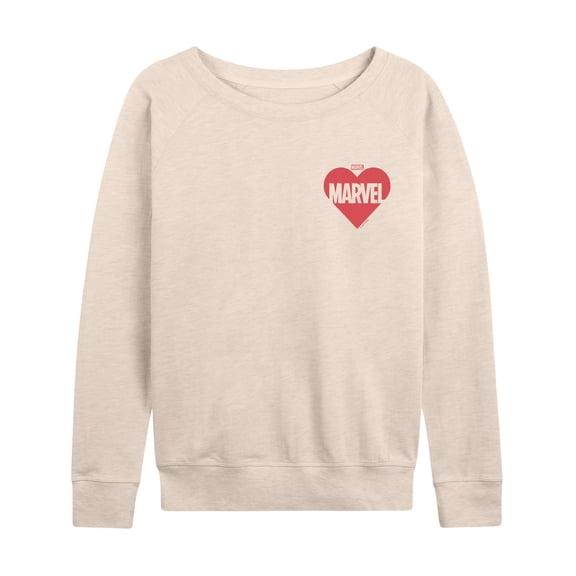 Marvel - Heart Valentine - Women's French Terry Pullover Long Sleeve Shirt