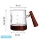 thumbnail image 2 of Jarra de espuma de leche de 17 oz / 500 ml de vidrio de borosilicato alto Taza de espuma de leche Es Abanopi Mango de madera, 2 of 7