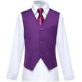 thumbnail image 2 of Lycody 5PCS Boys Formal Slim Suit Teen Dress Clothes Bearer Pants Vest Shirt BowTie or Tie Wedding Ring Outfit for Kids Fit Suit for Graduate Easter, 2 of 6