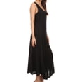 thumbnail image 4 of Sakkas Beverlee Embroidered Button Down Sleeveless Caftan Dress - Black - 1X/2X, 4 of 5