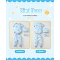 thumbnail image 2 of KIMI BEAR Newborn Baby Boys Outfits Sets 4 Packs 0-3 Months Summer Clothes Sets Short Sleeves Romper Top Elastic Pants with Hats and Mittens 16pcs Layette Essentials Blue, 2 of 7