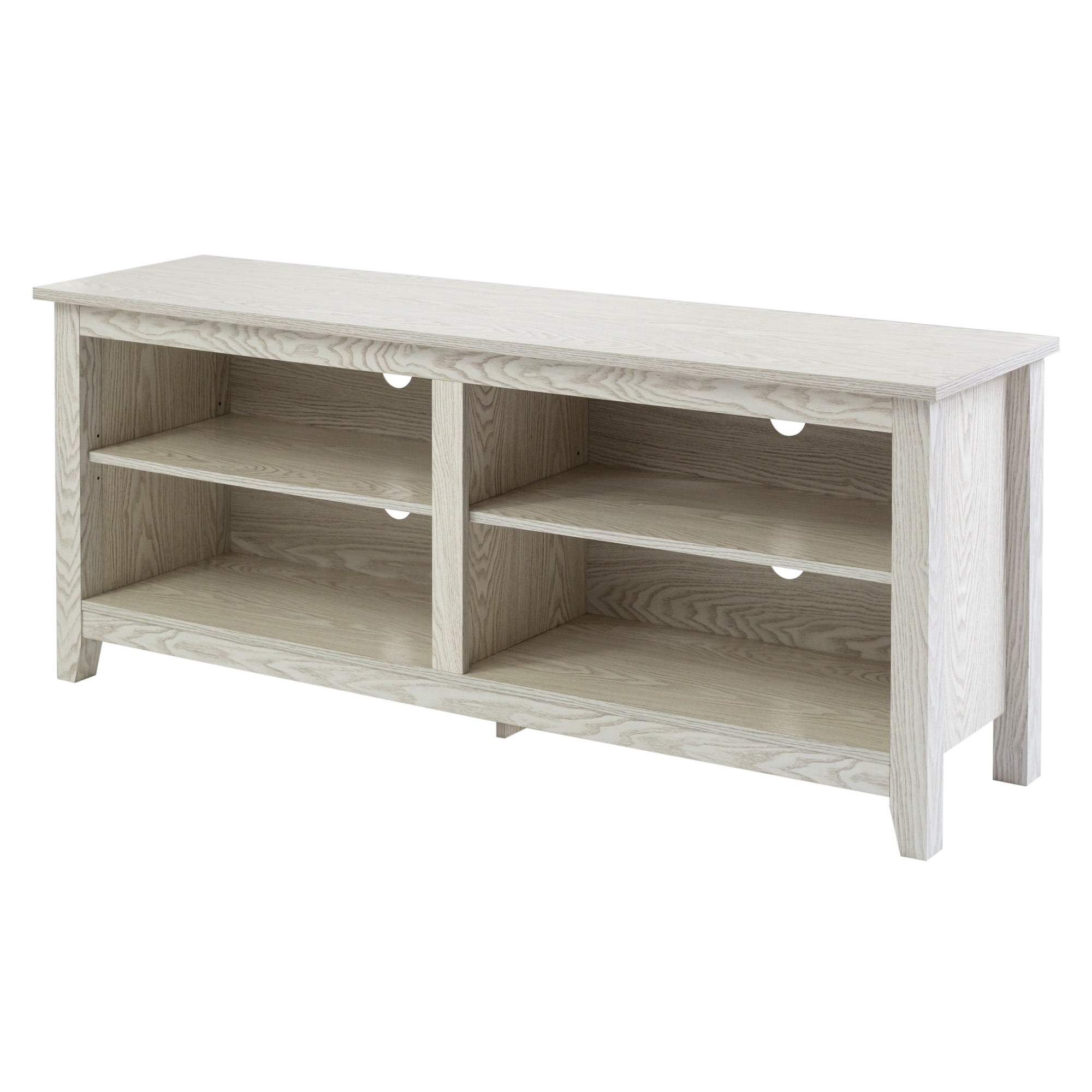 Manor Park Open Storage TV Stand for TVs up to 65", White Wash