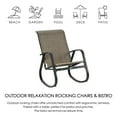thumbnail image 6 of Kozyard Outdoor Contemporary Patio Rocking Sling Chair with Powder Coated Aluminum Frame and Weather Resistant and Breathable Mesh Fabric, Perfect for Patio, Porch, Yard, Garden (Beige, 1 Pack), 6 of 7