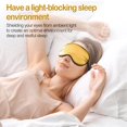 thumbnail image 6 of Sleep Mask Silk Eye Mask for Sleeping, Eye Cover Soft Satin Blindfold Adjustable Strap, Satin Blackout for Men & Women, Super Soft Eyeshade for Night Sleeping (Gold), 6 of 7