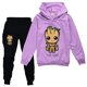 thumbnail image 2 of Conjunto de 2 piezas de sudadera y pantalones de manga larga para niños de otoño 2022, diseño de dibujos animados, soy Groot para niña y niño zhangmenya LED, 2 of 2