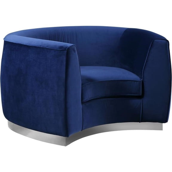 Meridian Furniture Julian Navy Velvet Chair