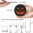 thumbnail image 4 of Posavasos de cuero de 6 piezas, divertido letrero redondo de calabaza de Halloween para decoración de fiesta de Halloween, posavasos para bebidas, tapete para taza, regalo de inauguración de la casa,, 4 of 7