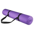 thumbnail image 1 of Fitvids 1/4-Inch High Density Thick Non Slip Workout Yoga Mat with Carry Strap, Purple, 1 of 4