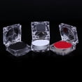 thumbnail image 3 of 1PC Velvet Ring Box Square Jewelry Box Valentine‘s Day Ring Box With Detachable Lid, 3 of 8
