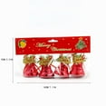 thumbnail image 2 of Jwshufel 4 Pack Jingle Bells Christmas Ornaments Christmas Decorations Hanging Christmas Decorations Delicate Bells Merry Christmas Wishes Suit Christmas Tree Wreaths Gift Wrapping 2In Red, 2 of 2