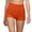 Orange, variant on BiZtdJrK Green Women's Fitness Shorts Sparkly High Waisted Ribbed Knit Yoga Shorts Stretch Running Athletic Boxer Shorts Shapewear Boyshorts L