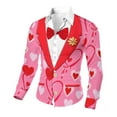 thumbnail image 2 of MaFYtyTPR Valentine's Day Men's Shirts Long Sleeve Lapel Collar Creative Printed Button Shirt Top for Man Hot Pink S, 2 of 5