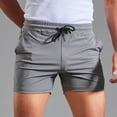 thumbnail image 4 of Mens Athletic Shorts Qiggri Men Solid Fashion Pockets Sports Elastic Mid-Waist Lace-Up Middle Waist Shorts, 4 of 7