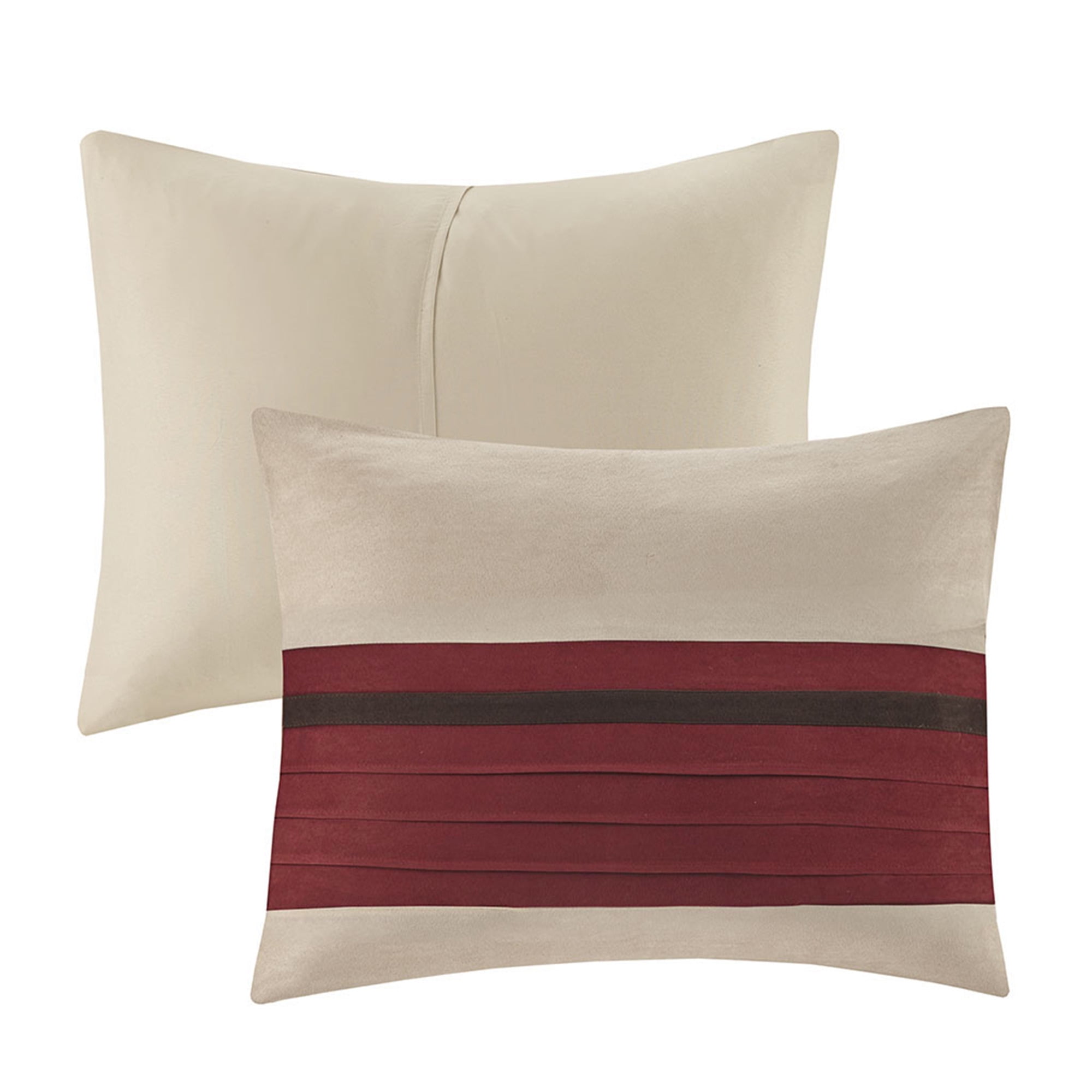 Madison Park Palmer King 7 Piece Faux Suede Comforter Set in Red