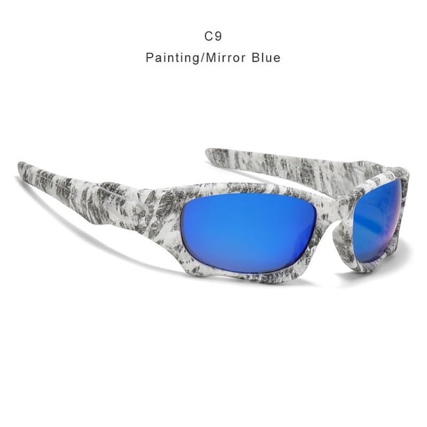 Gafas de sol deportivas polarizadas con película real para montar a caballo, gafas de sol con espejo de colores y visión nocturna para hombres y mujeres
