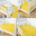 thumbnail image 3 of 2 Pack Microfiber Easy Care Fitted Crib Sheet, Ultra Soft and Cozy Toddler Sheet for Baby Boys and Girls, Yellow, 28" x 52", 3 of 5