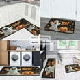 thumbnail image 5 of Night Ghost BOO Evil Pumpkin Halloween () Kitchen Rugs Sets Of 2 Kitchen Mats for Room Farmhouse-Non-Slip Sink Mats Home Decor Doormat (17x47in+30x17in), 5 of 7