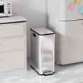 thumbnail image 3 of Bingirl 56L Step-On Kitchen Trash Can with Butterfly Lid, Dual Compartment, 3 of 8