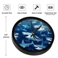 thumbnail image 3 of Shark 9.8 Inch Round Digital Wall Clock - Silent Non-Ticking Battery Operated Clock for Bedroom, Living Room, Kitchen, Bathroom - Easy-to-Read Decorative Clocks, 3 of 6