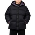 thumbnail image 2 of Yotami Kids Hooded Puffer Jacket, Plaid Lined Thick Padded Zip‑Up Coat, Boys Girls Warm Winter Outerwear for 3-13 Years, 2 of 5
