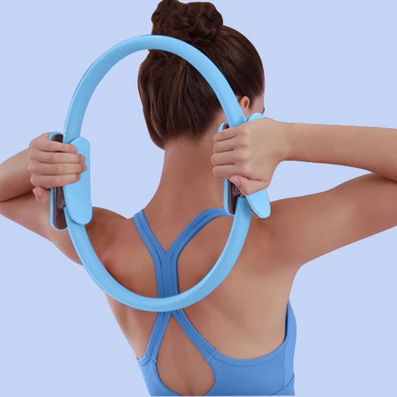 Pilates Ring, Yoga Resistance Ring, Magic Circle - For Strength & Muscle Toning, Flexibility & Stretching, Core Stability, Ergonomic Non-Slip Grip For Easy Handling - For Yoga