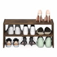 thumbnail image 4 of Furinno FANO 24-Inch Stackable Shoe Rack for Closet Entryway Amber Pine, 4 of 5