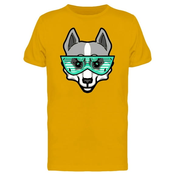 Siberian Husky With Glasses Tee Men's -Image by Shutterstock