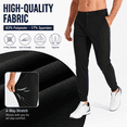thumbnail image 3 of MASKERT Men's Casual Joggers Pants – Lightweight,3 Pockets,Slim Fit,Soft & Stretchy Tapered Business Trousers, 3 of 8
