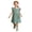 R20-Green, variant on RMGVDSD Toddler Girl Summer Dress Little Kids Cute Ruffle Sleeve A-Line Flowy Beach Dresses Button Solid Color Casual Sundress With Pockets 3-4 Years