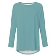 thumbnail image 5 of FAIWAD Women's Casual Tops Long Sleeve V Neck Pullover Tops Plus Size Solid Color Top Fall Winter Trendy Clothes, 5 of 5
