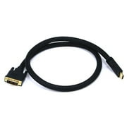 HDMI to DVI 24AWG CL2 High Speed Cable w / Net Jacket- Black (4 lengths available) - Monoprice®