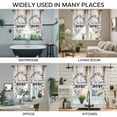 thumbnail image 3 of Home Sweet Swag Valances for Windows 2 Pack, Kitchen Window Curtains 36 Inch Length, Wreath Botanical Farmhouse Plants Gradient Brown Privacy Swag Curtains for Living Room/Bathroom 36"x36", 3 of 8