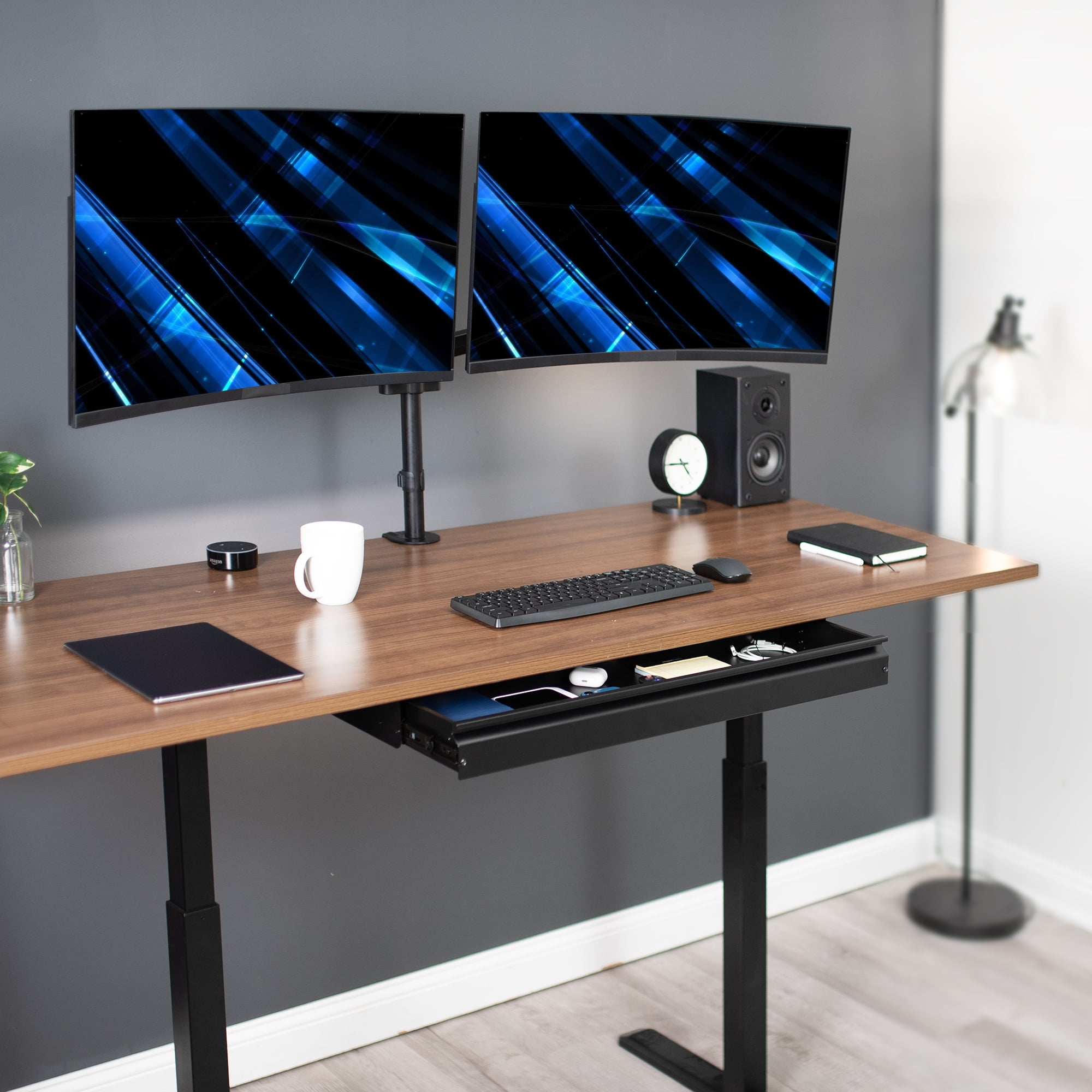 VIVO Black Extra Large 33 inch Under Desk Pull Out Storage Drawer for Desk